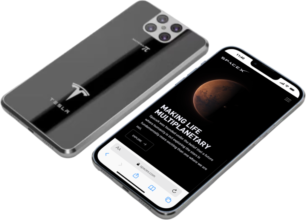 Telefóno Py de Elong Musk con Web de SpaceX